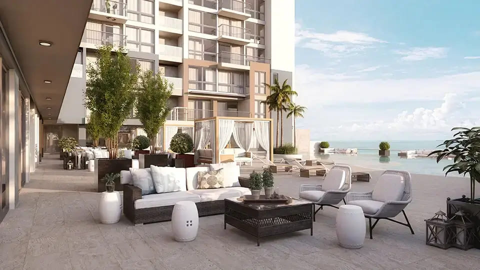 Apartamentos lujosos frente a campo de golf
