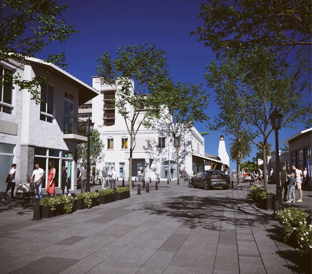 Casas modernas cerca de la ciudad