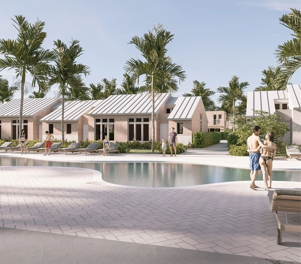 Casas modernas cerca de la ciudad
