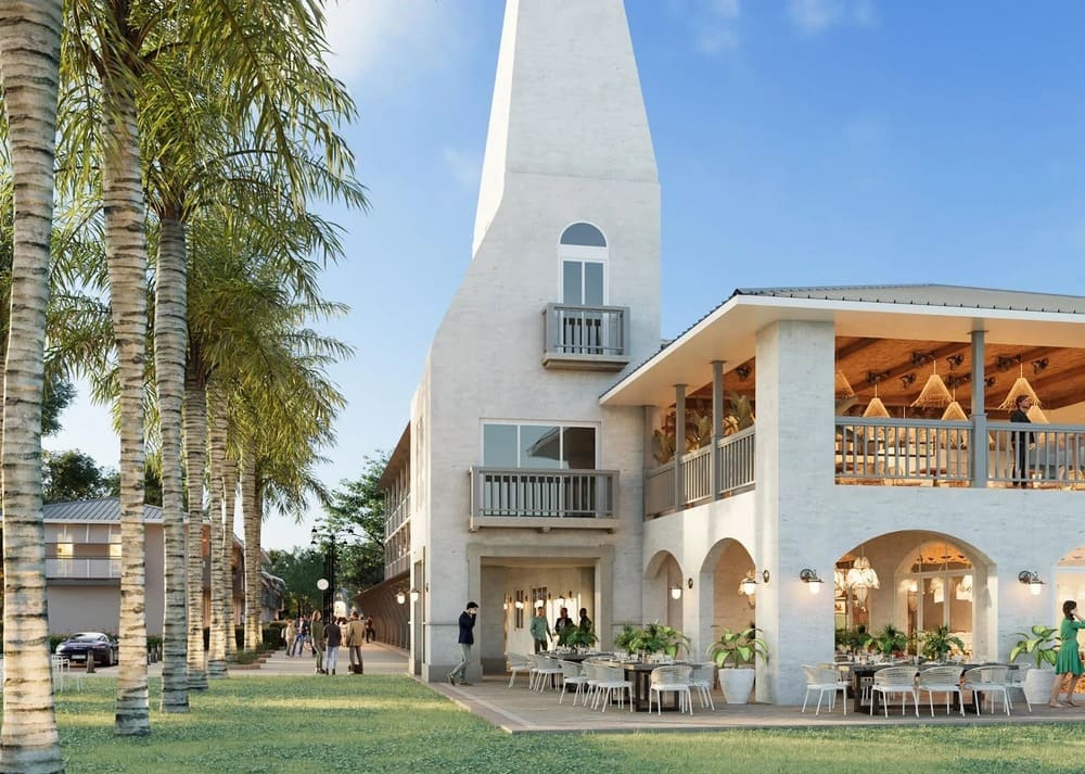 Casas modernas cercanas a la ciudad