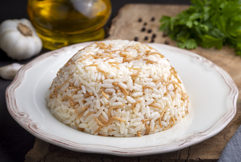 El arroz blanco