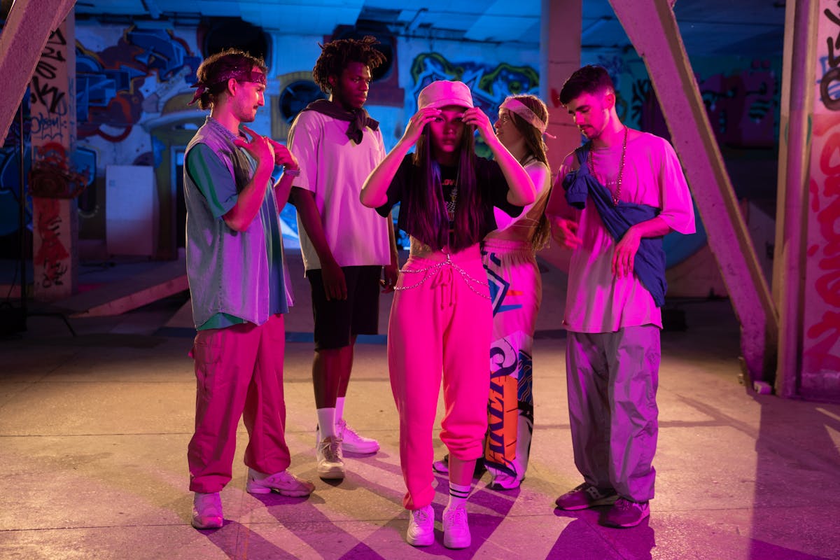 a group of people having fun