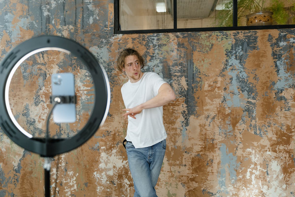 a man dancing in front of the camera a man dancing in front of the camera