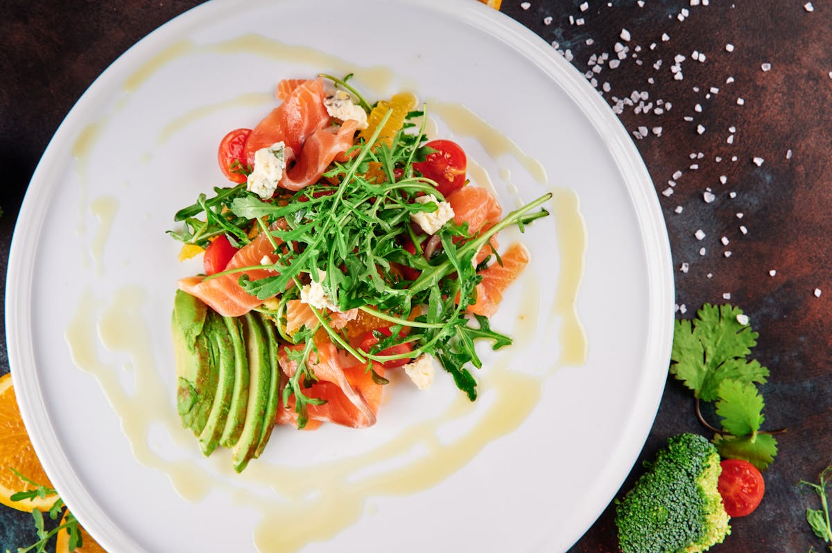 a salad on a plate