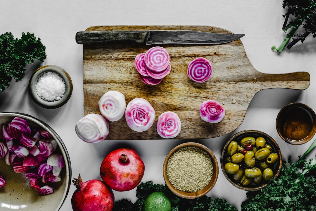 food preparation of fresh vegetables