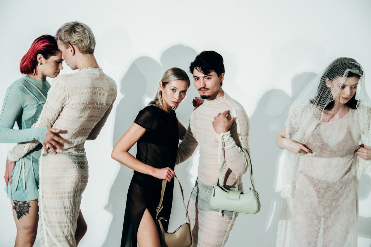 models posing in a photoshoot