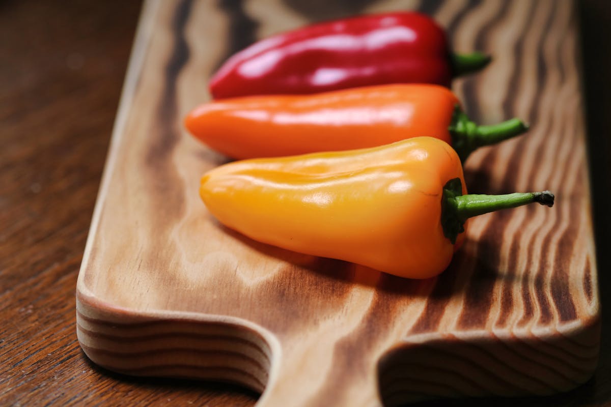 photo of three chili peppers